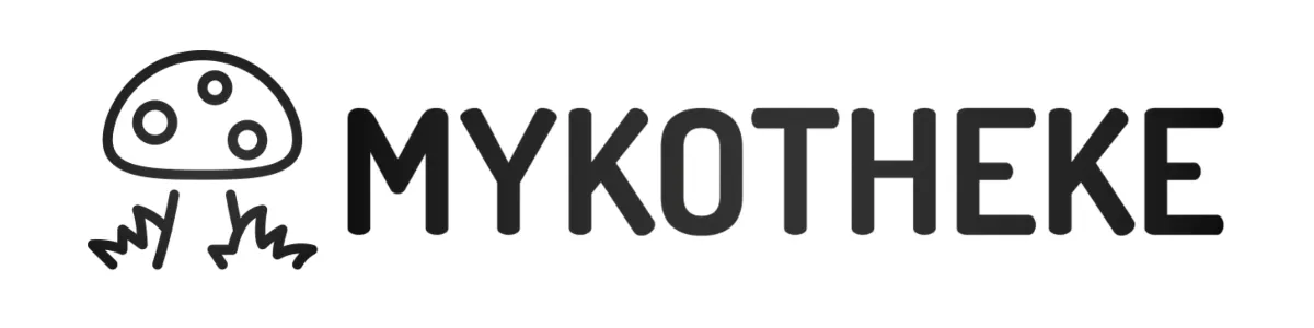 Logo Mykotheke auf weißem Hintergrund (1200 x 300 px)